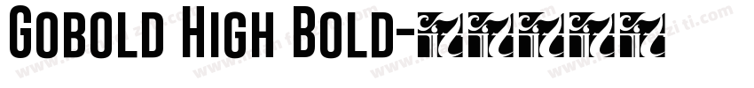 Gobold High Bold字体转换